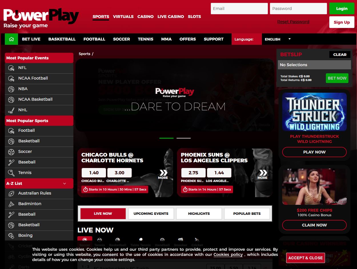 Power Play Website Screenshot