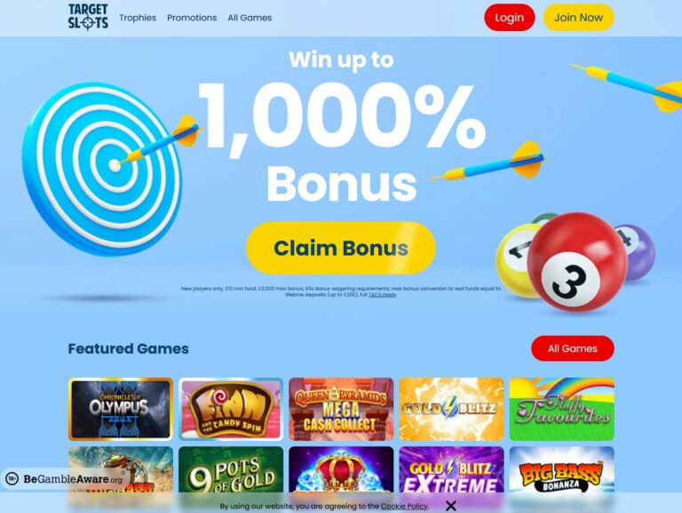 Target Slots Website Screenshot